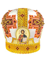 Митра парча Греция (золото бордо) 58р