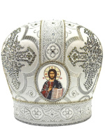 Митра парча Греция (белое серебро) 58р