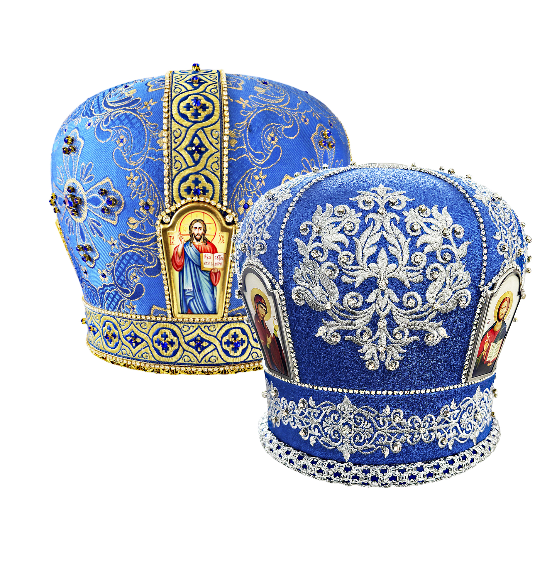 Митры СИНИЕ, ГОЛУБЫЕ