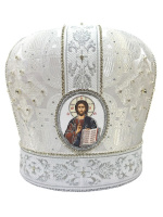Митра парча Т (белое серебро) 57,5 р