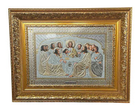 Икона «Тайная Вечеря» (багетная рамка) 50/60 см