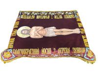 Плащаница Господа, бархат, вышивка (печать на холсте) 95\140 см
