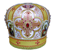 Митра парча  (белое,золото,бордо) 57 р