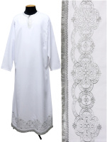 Подризник, габардин, вышивка, (ажурный узор) 54/150