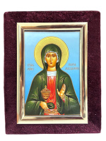 Икона бархат св.рвнп. Мария Магдалина  9/12 см