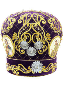 Митра иерейская, вышивка на бархате (Царская) 60р