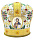 Митра парча Греция (золото бордо) 57,5р