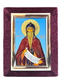 Икона бархат св. прп. Максим  9/12 см