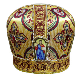 Митра парча ( золото бордо) 58 р