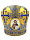 Митра парча Греция (желто-синяя)  61р