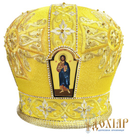 Митра золотистая, парча  (вышивка Крест) 59,5р