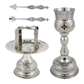Евхаристический набор 0,250 л. (9570N, Греция, никель)