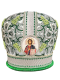 Митра парча Греция (зеленый с серебром) 60 р