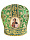 Митра парча дТ (зеленый с золотом, иконы холст) 56р