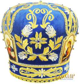 Митра, бархат (вышивка розочка) 57,5р