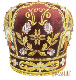 Митра, бархат (вышивка розочка) 57,5р