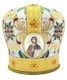 Митра парча Греция (золото бордо) 57,5р
