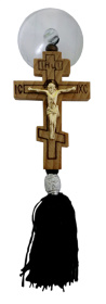 Подвеска крест на присоске с кисточкой