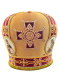 Митра парча Греция (желтая с бордо) 57,5р