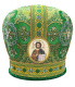 Митра парча Т (зеленый с золотом, иконы холст) 59,5р