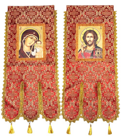 Хоругви тканевые, парча Т (иконы на холсте) 50/120