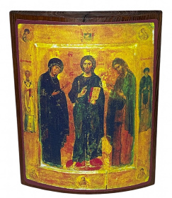 Икона на дереве ДЕИСУСНЫЙ ЧИН 15/20см