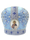 Митра парча (голубое серебро, бусинки) 57,5р
