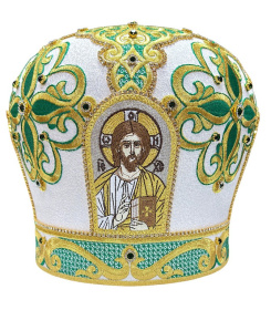 Митра, парча, орнамент (вышитые иконы) 58р