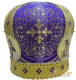 Митра парча  (фиолетовый с золотом) 56 р