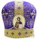 Митра парча  (фиолетовый с золотом) 56 р
