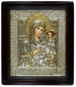 ИВЕРСКАЯ ↕36см ↔31см  Дерево Письмо Гальваника