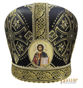 Митра парча Т (черный с золотом) 59р