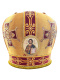 Митра парча Греция (желтая с бордо) 57,5р