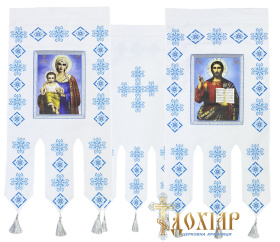 Хоругви тканевые, вышитые, габардин (крестик) 60/120
