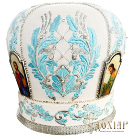 Митра, бархат (вышивка голубая) 57р
