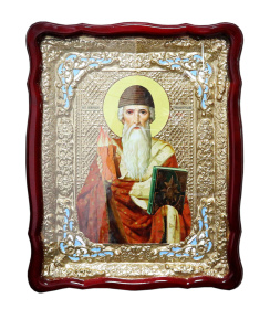 Спиридон в ризе с эмалью 42/48  см