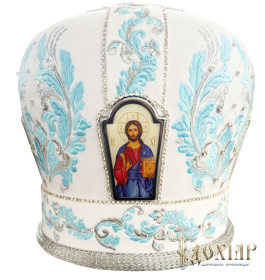Митра, бархат (вышивка голубая) 56,5р