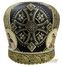 Митра парча Т (черный с золотом) 56,5р