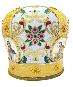 Митра парча Греция (золото бордо) 61р