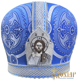 Митра парча (голубое серебро) 58р