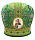 Митра парча Т (зеленый с золотом, иконы холст) 59,5р