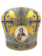 Митра парча Греция (желто-синяя)  57р