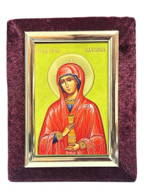 Икона бархат св. Соломия  9/12 см