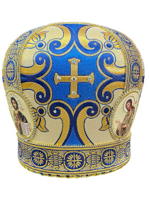 Митра парча Греция (синий с золотом) 58,5р