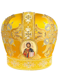 Митра парча Греция (желтая с золотом) 59,5р
