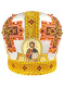 Митра парча Греция (золото бордо) 59р